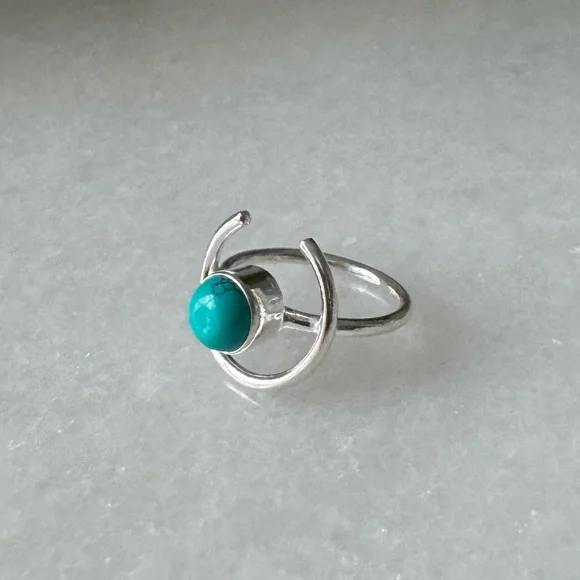 NWOT Sundance Cat’s Cradle Ring, Turquoise, Sterling Silver - Picture 3 of 6